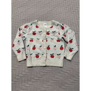 Hanna Andersson apple print cardigan size 5